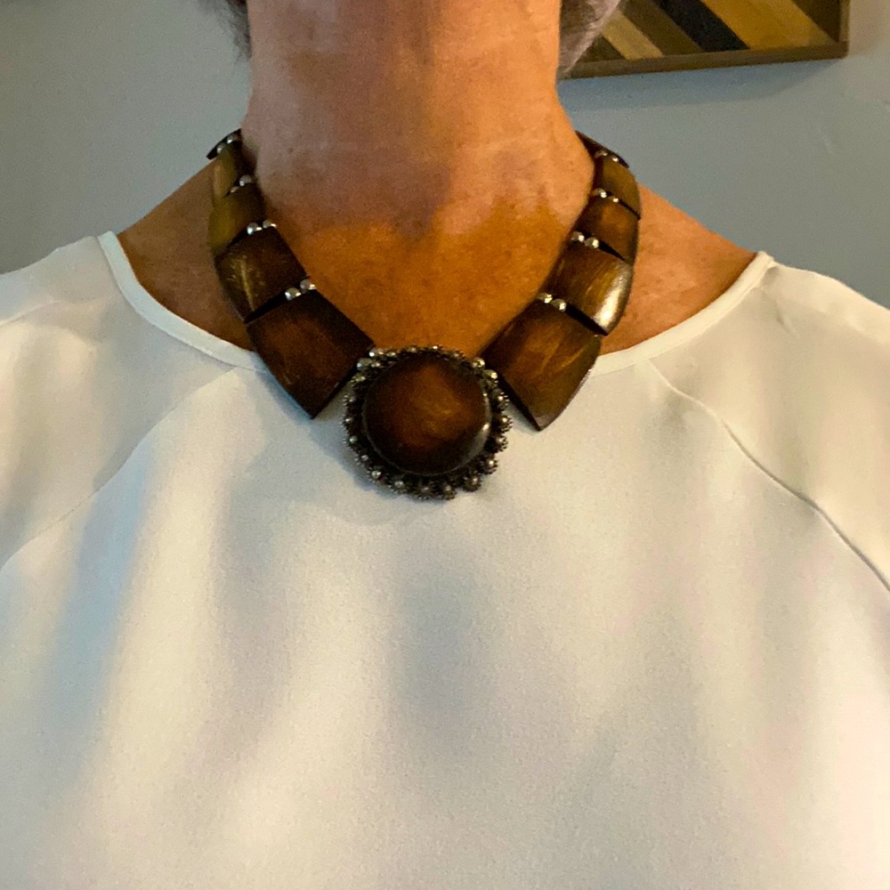 Native American style bib necklace.